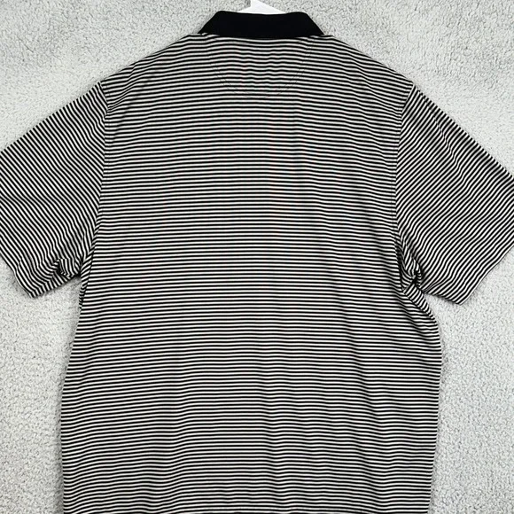 Ohio State Buckeyes Shirt Golf Polo Men 2XL Gray Stripe Rugby Drytec Cutter Buck
